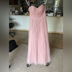 Revelry Rosalie Tulle Bridesmaid Dress Size 2 Color Bradshaw Blush
